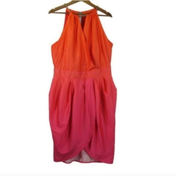 NWT Ombre Satin Faux Wrap Dress Sleeveless Size 22/24 3X NWT $64 - Picture 2 of 6